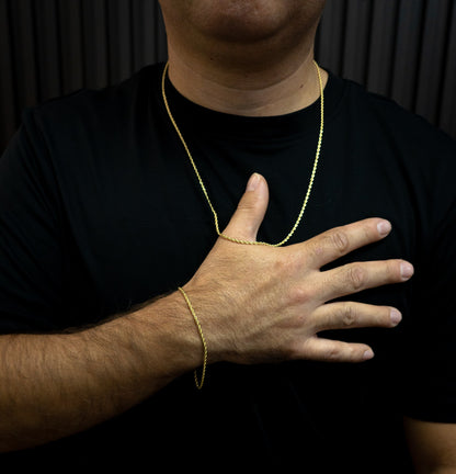 Conjunto Cadena Y Pulsera Tourbillon Para el dia del padre Oro Laminado 18k