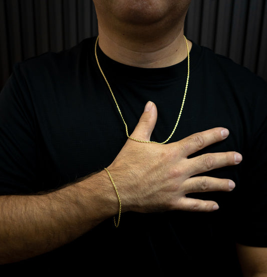 Conjunto Cadena Y Pulsera Tourbillon Para el dia del padre Oro Laminado 18k