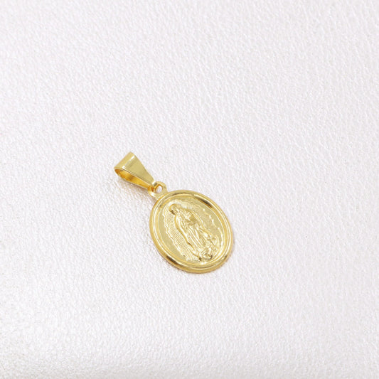 Colgante Virgen De Guadalupe Cóncava Pequeña Oro Laminado 18k