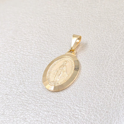 Colgante Virgen Milagrosa Mediana Oro Laminado 18k