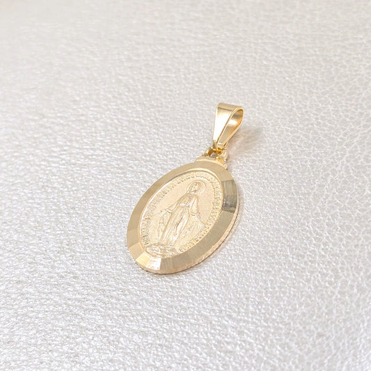 Colgante Virgen Milagrosa Mediana Oro Laminado 18k