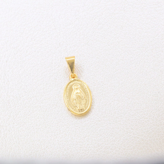 Colgante Virgen Milagrosa Pequeña Oro Laminado 18k